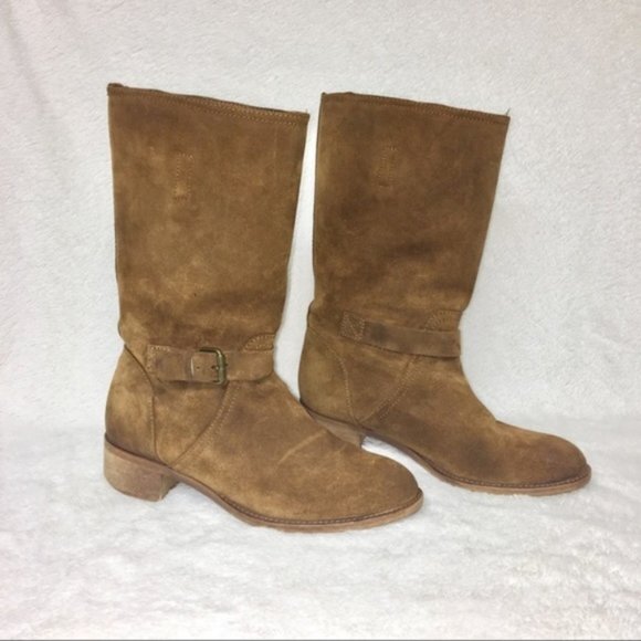J. CREW RYDER SUEDE BUCKLE BOOTS - Picture 4 of 5